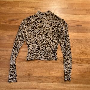 brandy melville cheetah turtleneck